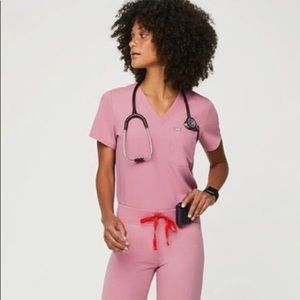 Figs Chalk Pink Catarina Top Size S